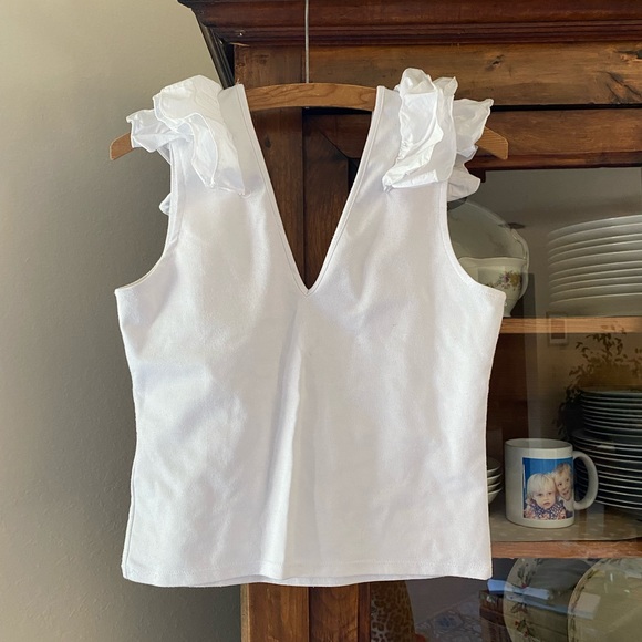 Zara Trafaluc Spring-Summer Ruffle-Sleeved Top - Picture 8 of 10